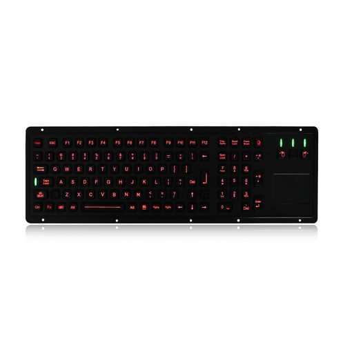 Teclado empotrable - K-TEK-M460TP-KP-FN-BL-BT - Key Technology China Limited - con tecla Fn / con ratón integrado de 3 teclas / 106 teclas