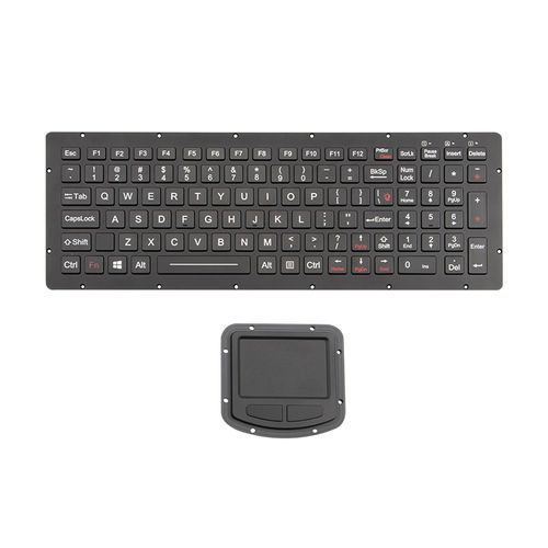 Teclado empotrable - K-TEK-M334KP-FN-BL-NV-151B-DWP +M73TP-IL - Key Technology China Limited - con tecla Fn / con ratón integrado de 2 teclas / 101 teclas