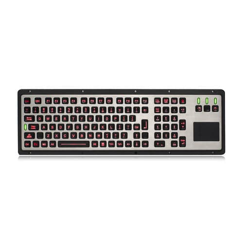 Teclado empotrable - K-TEK-M460TP-KP-FN-BL - Key Technology China Limited - con tecla Fn / con ratón integrado de 3 teclas / 106 teclas