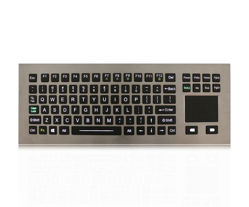 Teclado empotrable - K-TEK-M376TP-FN-BL-IL-DWP - Key Technology China Limited - con tecla Fn / con ratón integrado de 2 teclas / 88 teclas