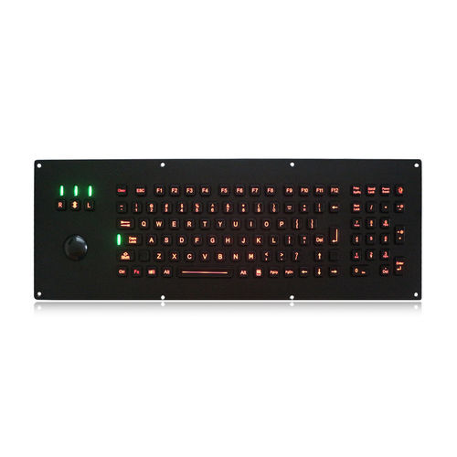 Teclado empotrable - K-TEK-M500-MTB-KP-FN-BL-BT - Key Technology China Limited - con tecla Fn / 106 teclas / con trackball