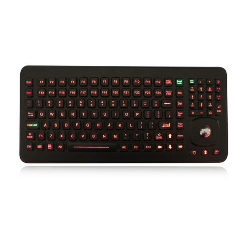 Teclado empotrable - K-TEK-M379-OTB-KP-FN-BL-IL  - Key Technology China Limited - de tecla mecánica / con tecla Fn / con ratón integrado de 3 teclas