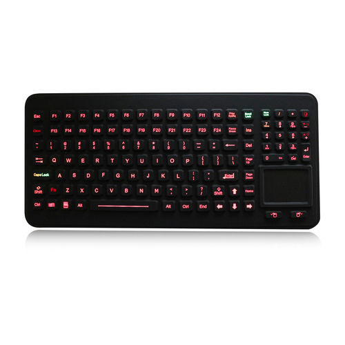 Teclado empotrable - K-TEK-M379TP-KP-FN-BL-SS - Key Technology China Limited - de tecla mecánica / con tecla Fn / con ratón integrado de 2 teclas