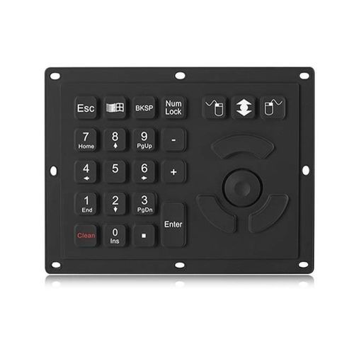 Teclado numérico 25 teclas - K-TEK-M160HP-KP-IL-SS - Key Technology China Limited - empotrable / de caucho de silicona / USB