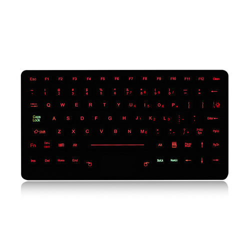 Teclado empotrable - K-TEK-M276TP-FN-BL-ML-SS - Key Technology China Limited - con tecla Fn / con ratón integrado de 2 teclas / 89 teclas