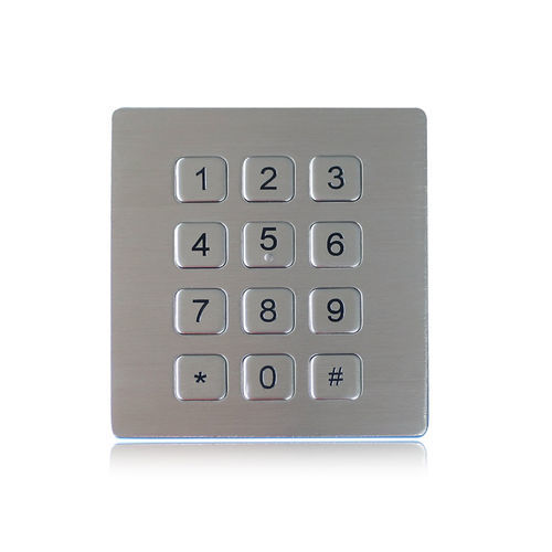 Teclado numérico 12 teclas - K-TEK-B88KP-DWP - Key Technology China Limited - empotrable / de acero inoxidable / RS-232