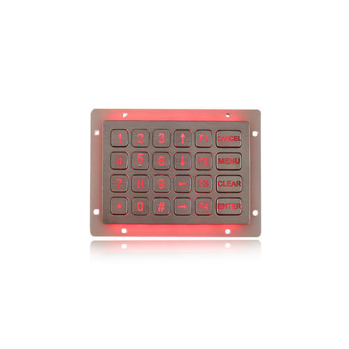 Teclado numérico 24 teclas - K-TEK-B120KP-24-AC-BL-DWP - Key Technology China Limited - empotrable / de acero inoxidable / IP65