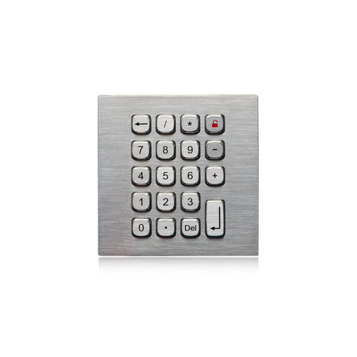 Teclado numérico 19 teclas - K-TEK-A118KP-DWP - Key Technology China Limited - empotrable / de metal / de acero inoxidable