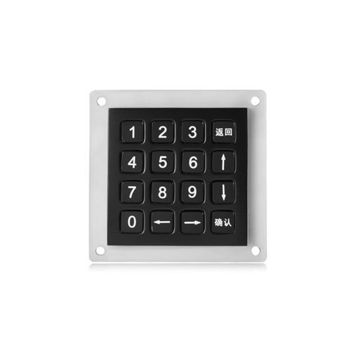 Teclado numérico 16 teclas - K-TEK-B60KP-16-AC-BT-DWP - Key Technology China Limited - empotrable / de acero inoxidable / de titanio negro