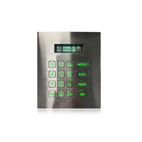 Teclado numérico 16 teclas - K-TEK-B134KP-VFD-BL-DWP - Key Technology China Limited - empotrable / de metal / de acero inoxidable