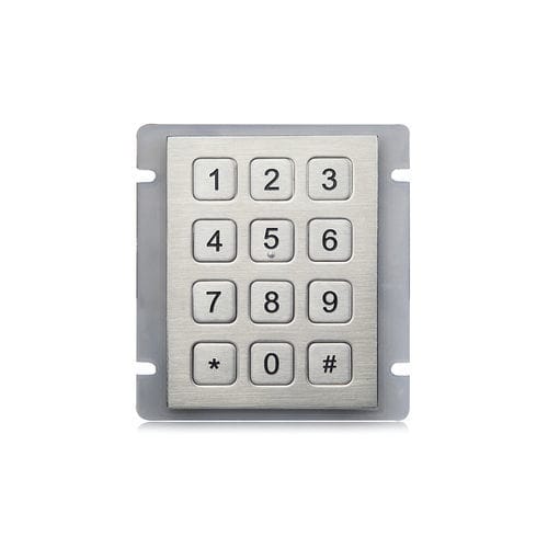 Teclado numérico 12 teclas - K-TEK-A68KP-DWP - Key Technology China Limited - empotrable / de acero inoxidable / RS-232