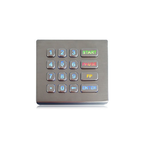 Teclado numérico 16 teclas - K-TEK-A120KP-BL-DT-DWP - Key Technology China Limited - benchtop / de acero inoxidable / RS-232
