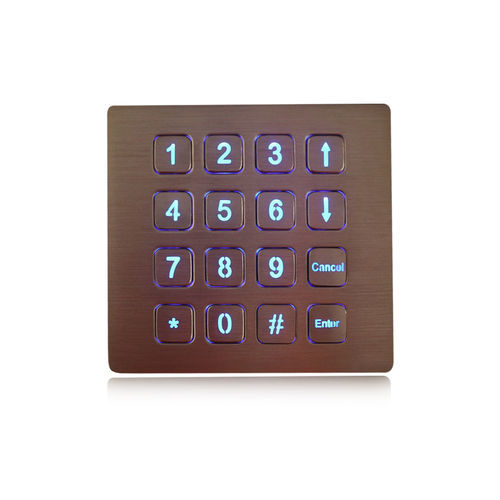 Teclado numérico 16 teclas - K-TEK-B86KP-AC-BL-DWP - Key Technology China Limited - empotrable / de metal / antivandalismo