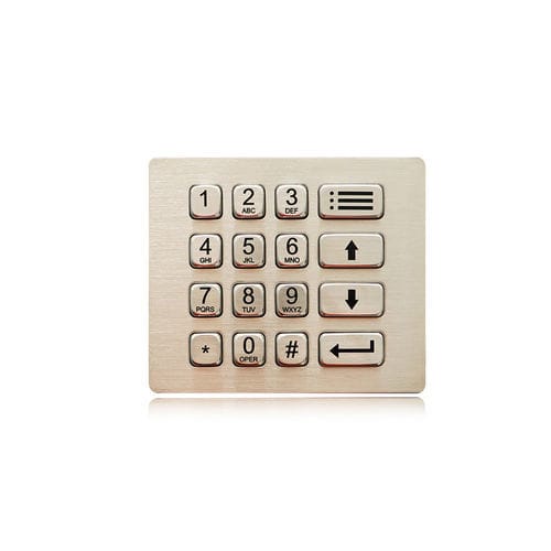 Teclado numérico 16 teclas - K-TEK-A120KP-AC-DWP - Key Technology China Limited - empotrable / de acero inoxidable / IP66