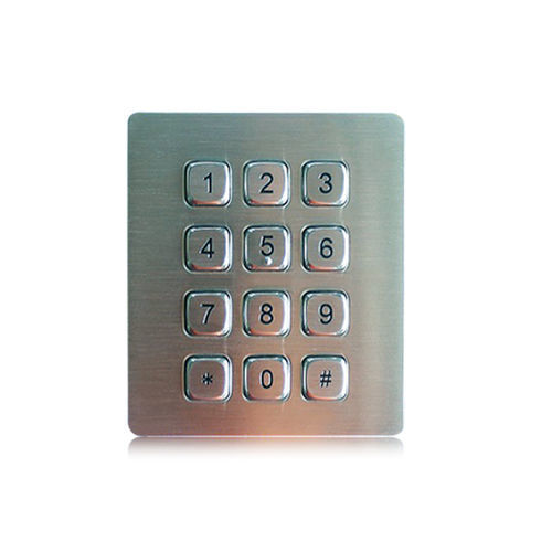 Teclado numérico 12 teclas - K-TEK-A88KP-DWP - Key Technology China Limited - empotrable / de acero inoxidable / RS-232