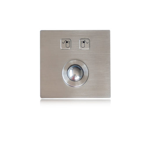 Trackball óptico - K-TEK-B95-25-OTB-UT-DWP - Key Technology China Limited - empotrable / 1 inch (25 mm) / de acero inoxidable