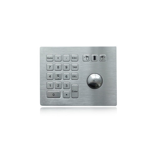 Teclado numérico con trackball - K-TEK-B160-38-TB-KP - Key Technology China Limited - con ratón integrado de 3 teclas / 21 teclas / empotrable
