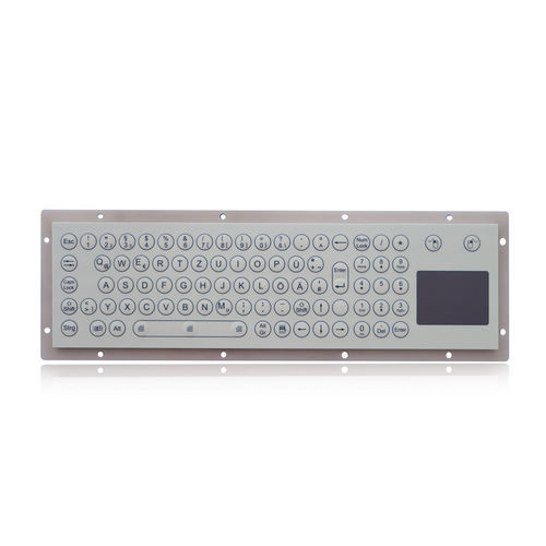 Teclado empotrable - K-TEK-D392TP-KP - Key Technology China Limited - de tecla mecánica / de membrana / con ratón integrado de 2 teclas