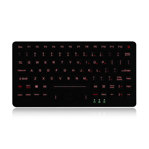 Teclado empotrable - K-TEK-M282-DHP-FN-BL-NV-151B-SS - Key Technology China Limited - de tecla mecánica / con tecla Fn / con ratón integrado de 3 teclas