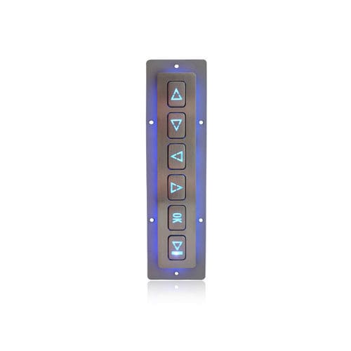 Teclado numérico 6 teclas - K-TEK-B160FK-6-AC-BL-DWP - Key Technology China Limited - empotrable / de metal / IP65
