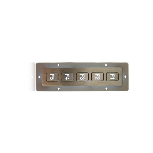 Teclado numérico 5 teclas - K-TEK-B135FK-5-AC-BL-DWP - Key Technology China Limited - empotrable / de acero inoxidable / IP65