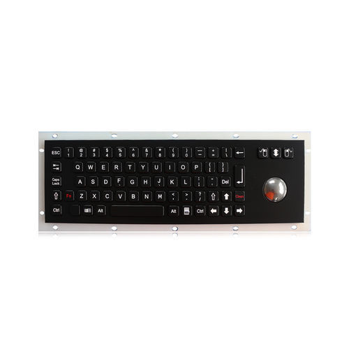 Teclado empotrable - K-TEK-A343-OTB-BT-DWP - Key Technology China Limited - con ratón integrado de 3 teclas / 71 teclas / con trackball