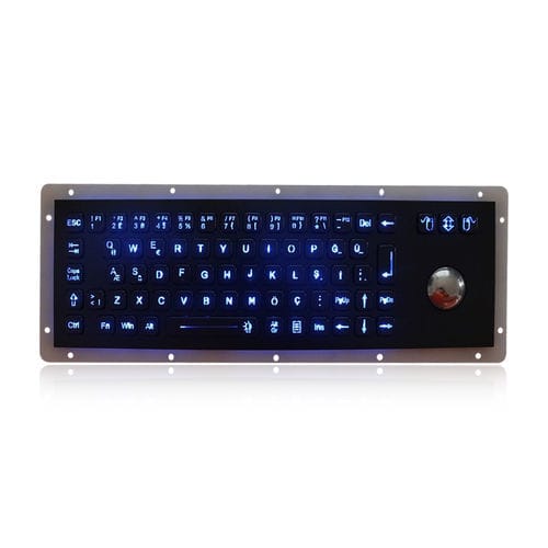 Teclado empotrable - K-TEK-A343-OTB-BL-BT-DWP - Key Technology China Limited - de tecla mecánica / con ratón integrado de 3 teclas / 71 teclas