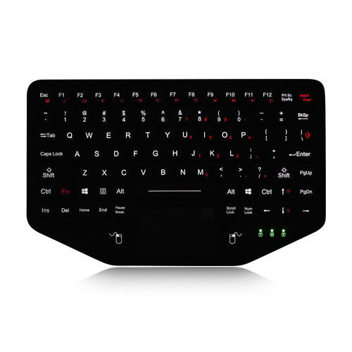 Teclado empotrable - K-TEK-M284TP-FP-FN-BL - Key Technology China Limited - de tecla mecánica / con tecla Fn / con ratón integrado de 2 teclas