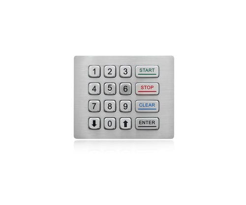 Teclado numérico 16 teclas - K-TEK-A120KP-DWP - Key Technology China Limited - empotrable / de acero inoxidable / RS-232