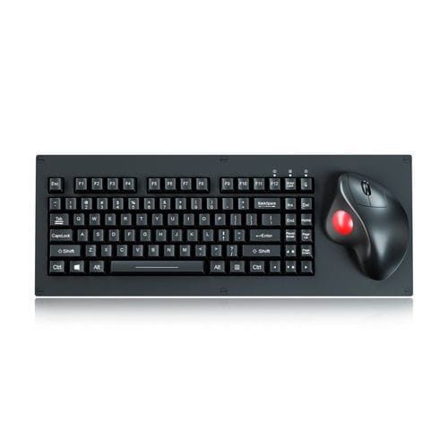 Teclado empotrable - K-TEK-M458-OTB-FN-MA-BL-NV-151B - Key Technology China Limited - de tecla mecánica / con tecla Fn / con ratón integrado de 3 teclas