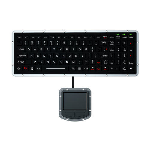 Teclado empotrable - K-TEK-M327KP-FN-BL-IT-ML-DWP + M73TP - Key Technology China Limited - contacto carbono / 101 teclas / con ratón integrado de 2 teclas