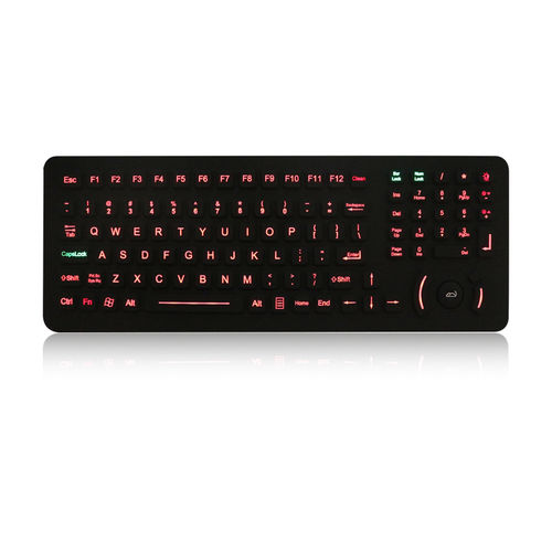 Teclado empotrable - K-TEK-M396HP-FN-KP-BL-ML-EMC-OEM - Key Technology China Limited - de tecla mecánica / con tecla Fn / con ratón integrado de 3 teclas