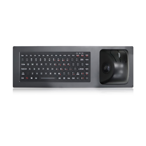 Teclado empotrable - K-TEK-M465-38-MTB-AVB-FN-BL-NV-151B - Key Technology China Limited - de tecla mecánica / con tecla Fn / con ratón integrado de 2 teclas