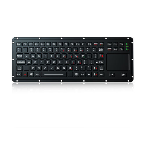 Teclado empotrable - K-TEK-M315TP-FN-BL-NV-151B - Key Technology China Limited - de tecla mecánica / con tecla Fn / con ratón integrado de 2 teclas