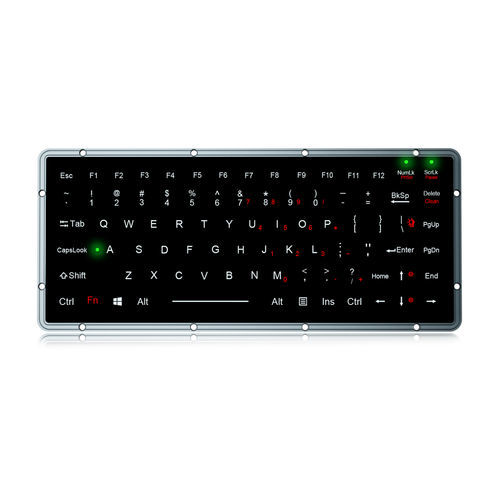 Teclado empotrable - K-TEK-M270-FN-BL-IT-NV-151B-DWP - Key Technology China Limited - de tecla mecánica / con tecla Fn / 86 teclas