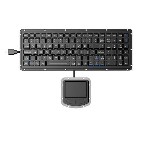Teclado empotrable - K-TEK-M315KP-FN-BL-ML+M73TP - Key Technology China Limited - de tecla mecánica / con tecla Fn / con ratón integrado de 2 teclas