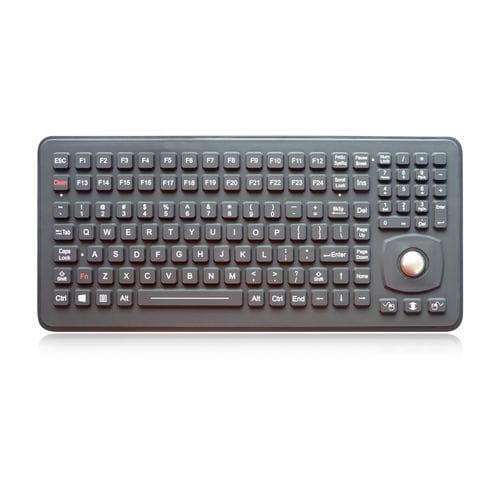 Teclado empotrable - K-TEK-M379-OTB-KP-FN-IL-SS - Key Technology China Limited - de tecla mecánica / con tecla Fn / con ratón integrado de 3 teclas