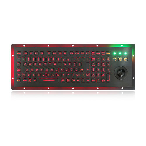 Teclado empotrable - K-TEK-B312-OTB-KP-FN-BL-DWP  - Key Technology China Limited - de tecla mecánica / con tecla Fn / con ratón integrado de 3 teclas