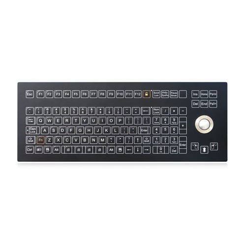 Teclado empotrable - K-TEK-D405TP-KP-FN-SW - Key Technology China Limited - de membrana / con ratón integrado de 2 teclas / 108 teclas