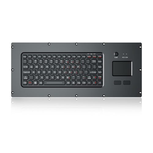 Teclado empotrable - K-TEK-M420TP-FN-BL-NV-151B-BT+KVM - Key Technology China Limited - de tecla mecánica / con ratón integrado de 2 teclas / 87 teclas