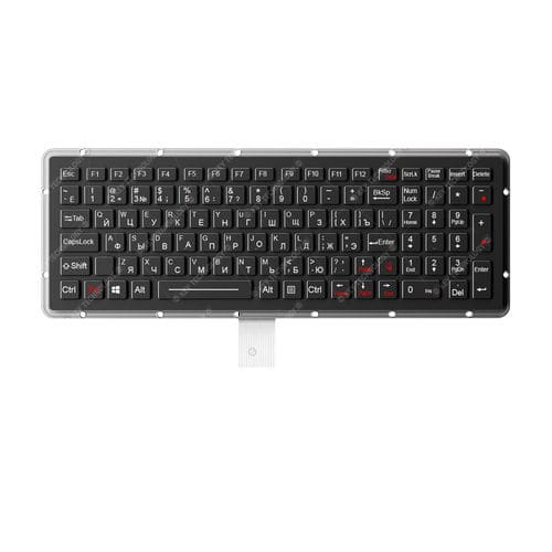 Teclado empotrable - K-TEK-M327KP-FN-BL-DM-DWP - Key Technology China Limited - de tecla mecánica / 101 teclas / con tecla Fn
