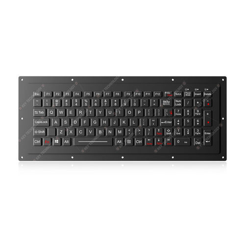 Teclado empotrable - K-TEK-M338-122KP-FN-BL-NV-151B-DWP - Key Technology China Limited - de tecla mecánica / 101 teclas / para la industria de transporte