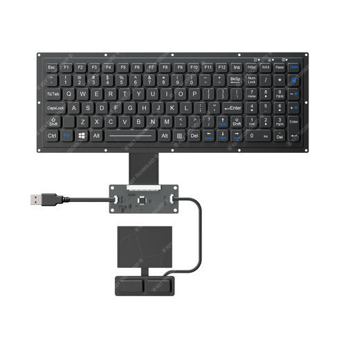 Teclado empotrable - K-TEK-M315KP-FN-BL-FC-KC+TP65-DML+2K - Key Technology China Limited - de tecla mecánica / con ratón integrado de 2 teclas / 102 teclas