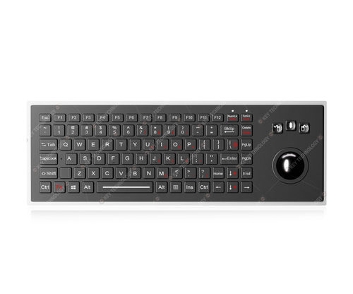 Teclado empotrable - K-TEK-M350-38-MTB-FN-BL-NV-151B - Key Technology China Limited - de tecla mecánica / con ratón integrado de 3 teclas / 89 teclas
