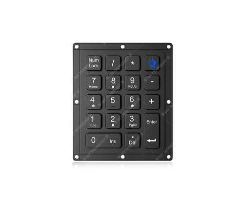 Teclado empotrable - K-TEK-M87KP-18-BL-KC-ML - Key Technology China Limited - de tecla mecánica / 18 teclas / para la industria de transporte