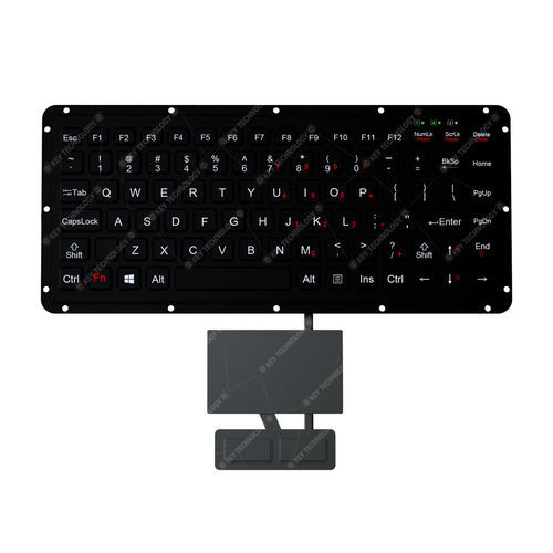 Teclado empotrable - K-TEK-M270-FN-BL-ML+TP80-DML+2KEY - Key Technology China Limited - de tecla mecánica / con ratón integrado de 2 teclas / con tecla Fn