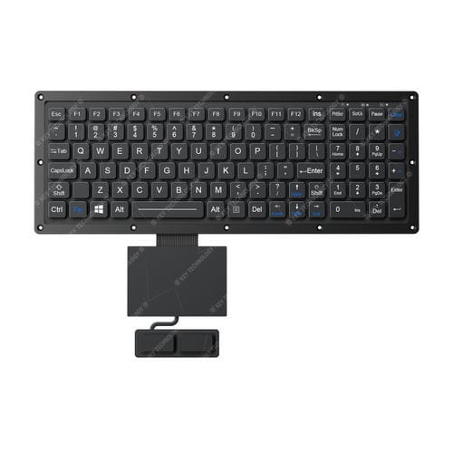 Teclado empotrable - K-TEK-M315KP-FN-BL-FC-KC-EP+TP85-DML+2K - Key Technology China Limited - de tecla mecánica / con ratón integrado de 2 teclas / 102 teclas
