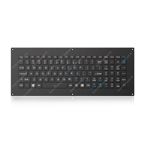 Teclado empotrable - K-TEK-V405KP-FN-BL-FC-SC-ANA-151B-DWP - Key Technology China Limited - con interruptores de tijera / 103 teclas / para aplicaciones aeroespaciales