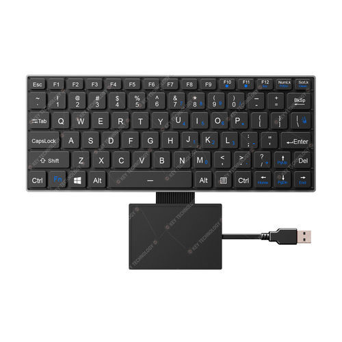 Teclado empotrable - K-TEK-V268-FN-BL-FC-SC-DWP+TP85-DML - Key Technology China Limited - con interruptores de tijera / 80 teclas / con alfombrilla táctil