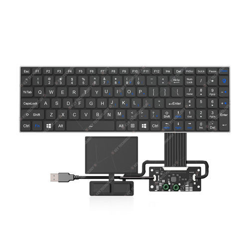 Teclado empotrable - K-TEK-V340KP-FN-BL-FC-SC-ANA-151B-DWP+TP85+2K - Key Technology China Limited - con interruptores de tijera / 103 teclas / con alfombrilla táctil